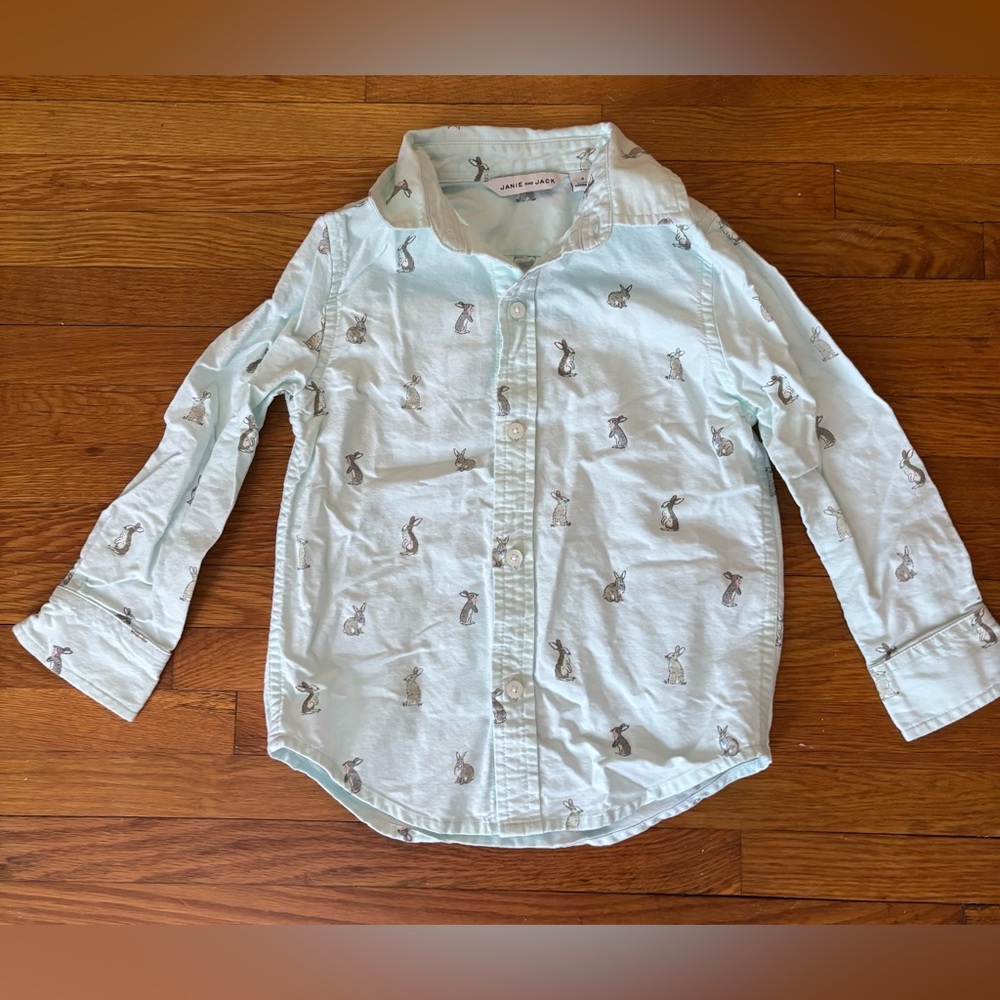 Janie and Jack 3T Boys Pastel Button Down Easter Shirt Spring Outfit - Picture 5 of 8
